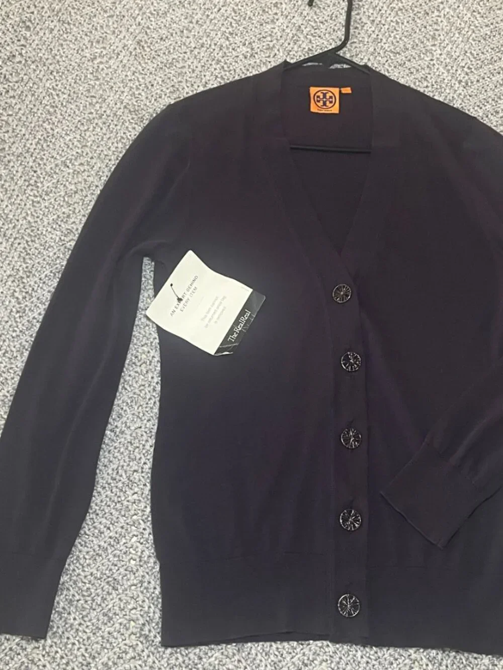 Tory Burch dark Purple Cardigan / Sweater size L